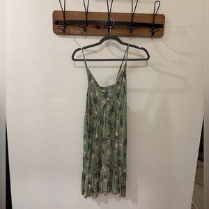 Floral Green Mini Dress